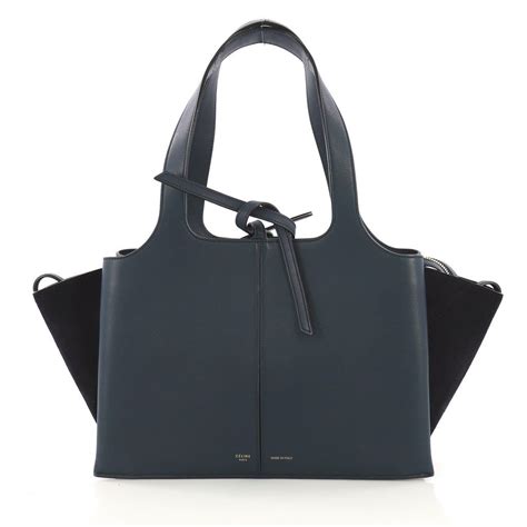 celine tri fold blue